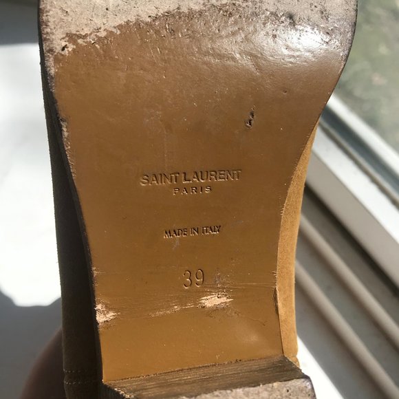 Saint Laurent Camel Suede Chelsea Ankle Boots - Picture 6 of 8